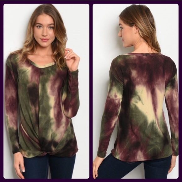 🛍️# 93 (Smal only) Tye Dye Waffle Top - Picture 2 of 5